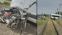 Aydın'da trenin çarptığı motosikletin sürücüsü ağır yaralandı