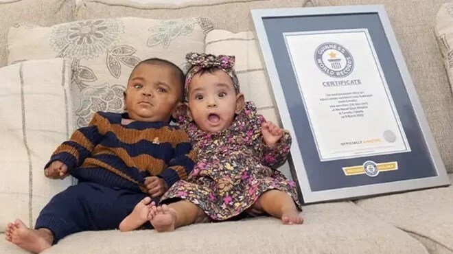 22 haftalık doğdular... Guinness Rekorlar Kitabı na girdiler!