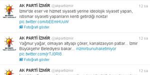 AK Parti İzmir, Büyükşehir i  twitter dan vurdu
