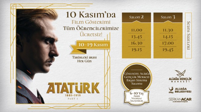 Aliağalı öğrencilere “Atatürk 1881 – 1919” sürprizi!