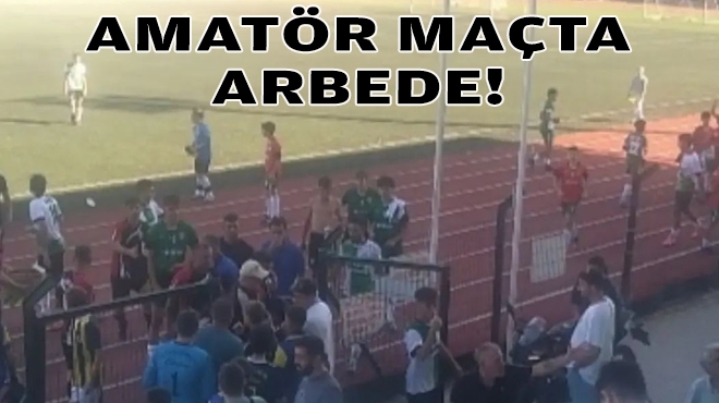 Amatör maçta arbede!