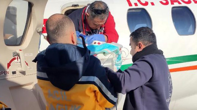 Ambulans uçak 5 aylık Zehra bebek için havalandı