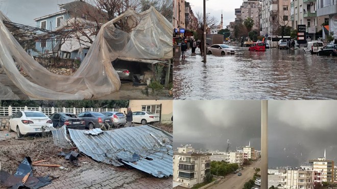 Antalya yı sağanak ve hortum vurdu: 6 yaralı!