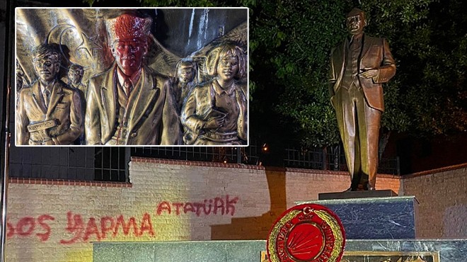 Atatürk heykeline saldırmıştı... Alçak tutuklandı!
