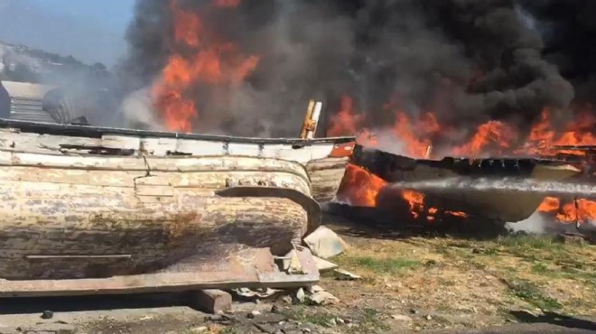 Atölyede yangın çıktı: 5 tekne yandı!