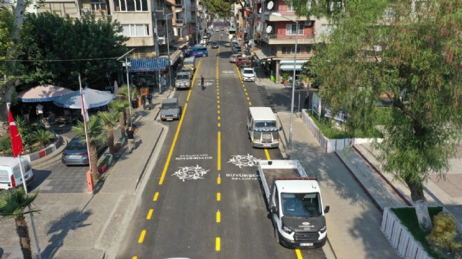 Aydın Büyükşehir Belediyesi İncirliova Türkan Saylan Caddesi ni yeniledi