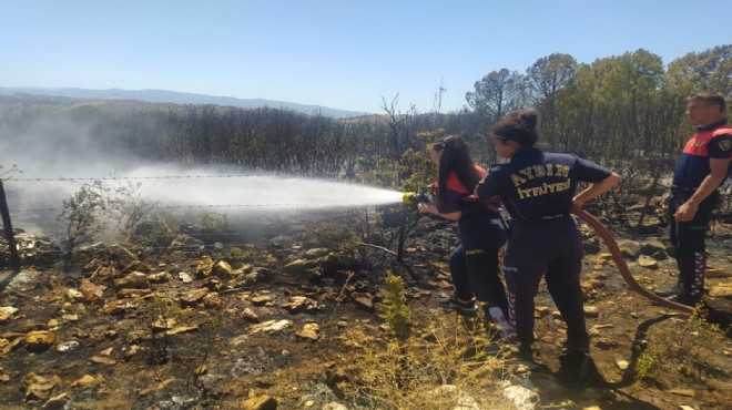 Aydın Büyükşehir Belediyesi’nin kadın itfaiyecilerinden hızlı müdahale