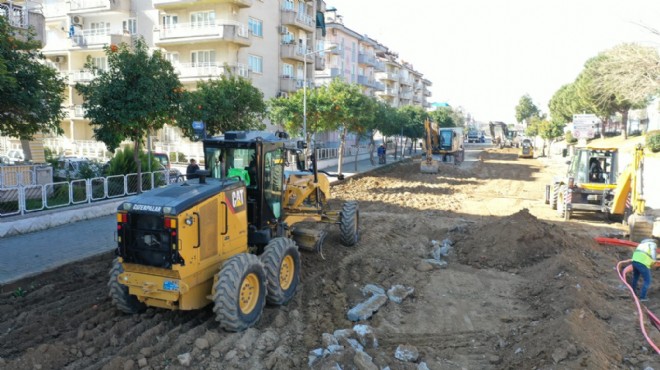 Aydın Büyükşehir Belediyesi yol yapım çalışmalarını tüm hızıyla sürdürüyor