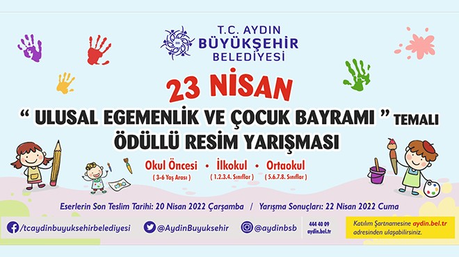 Aydın da 23 Nisan temalı resim yarışması