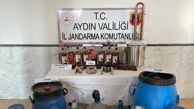 Aydın da 387 litre kaçak içki ele geçirildi