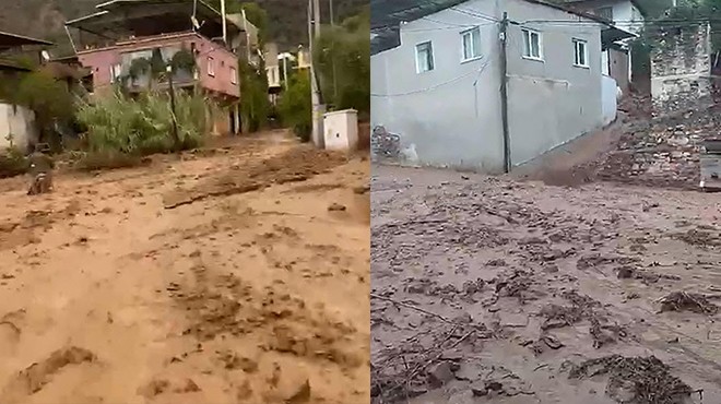 Aydın da etkili sağanak: Sokaklar göle döndü!