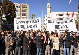 Göllüce köylülerinden belediye önünde mera isyanı! 