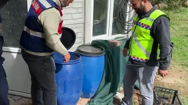 Bağ evinde 558 litre sahte içki ele geçirildi