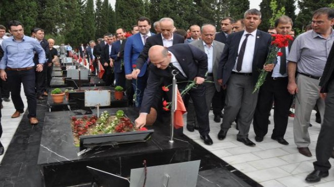 Bakan Soylu’dan maden şehitliğine ziyaret