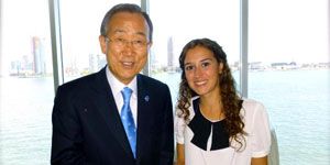 İzmirli Sevgi Ban Ki-Moon ile buluştu