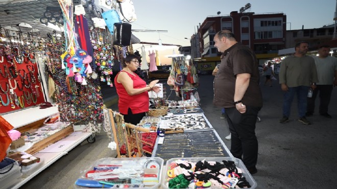 Başkan Çiçek, Gece Pazarı esnafını dinledi