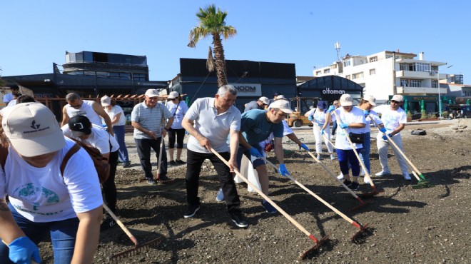 Başkan Günay sahil temizliği yaptı: Ranta değil, halka hizmet