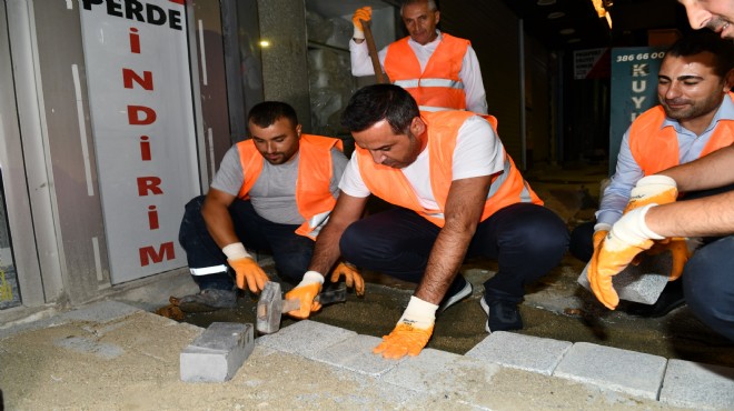 Başkan Yıldız dan gece mesaisi