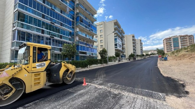 Bayraklı sokaklarına 62 bin metrekare asfalt