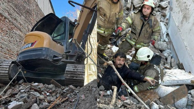Bina çöktü: Bir işçi enkaz altında kaldı