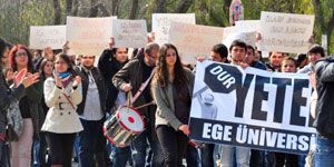 E.Ü.öğrencilerinden  Bologna süreci  protestosu