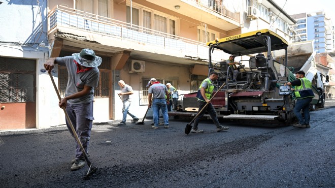 Bornova’da asfalt çalışması