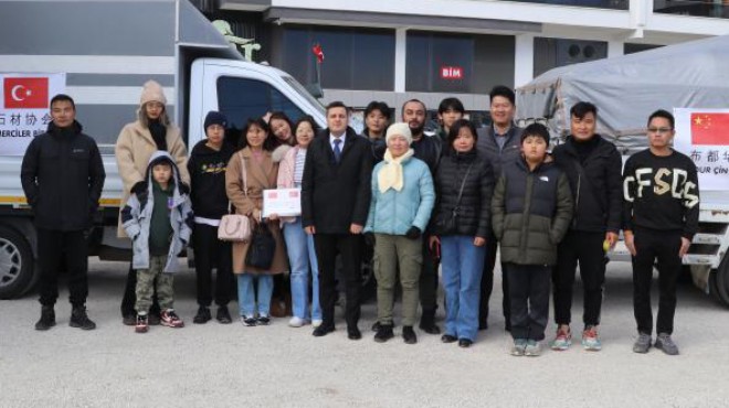Burdur daki Çinlilerden deprem bölgesine yardım