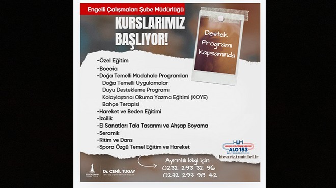 Büyükşehir den engelleri aşan kurslar