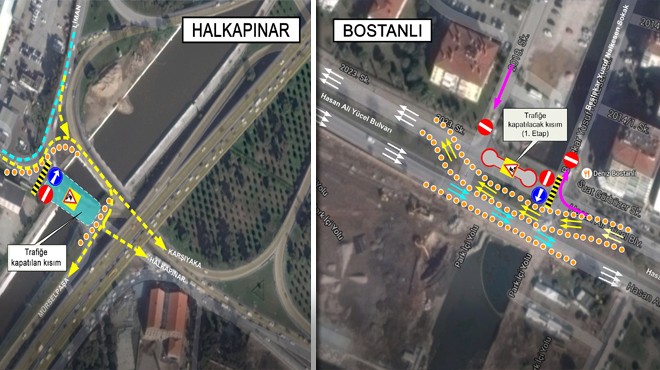İzmir in 2 kritik noktasına yeni trafik düzeni!