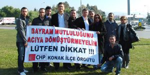 CHP’den pankartlı bayram uyarısı