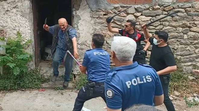 Çöp evini temizletmeyip, polisi bıçakladı:  Peygamberim  dedi