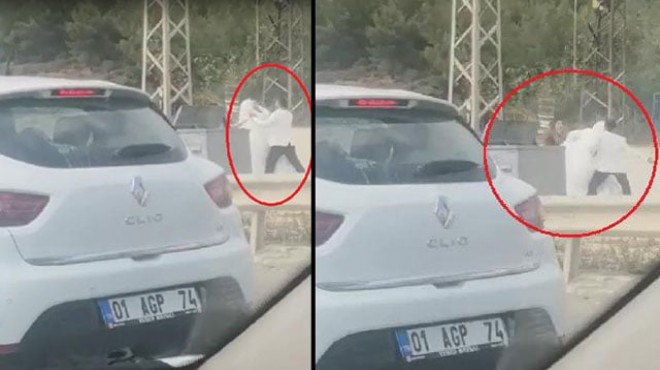 Damat, yol kenarında gelini dövdü