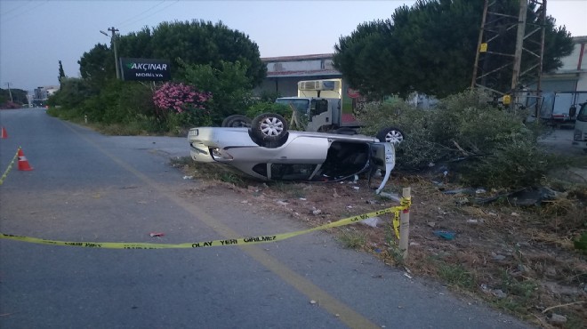 Devrilen otomobilin sürücüsü hayatını kaybetti