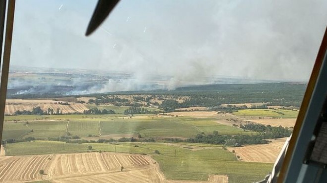 Edirne de çıkan yangın kontrol altına alındı!