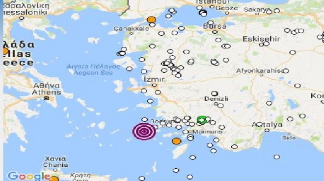 Ege Denizi nde korkutan deprem!