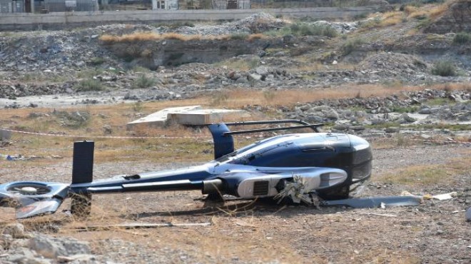 Ekipler bölgede... İzmir de helikopter kazası!