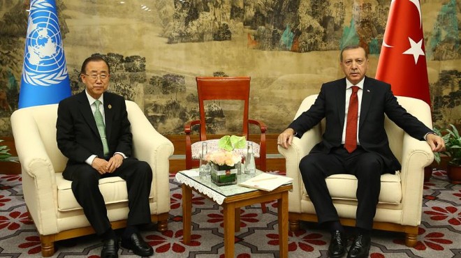 Erdoğan ile Ban Ki-Mun dan  Fırat Kalkanı  zirvesi