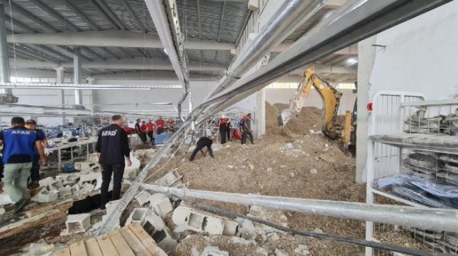 Fabrikada duvar yıkıldı: 5 işçi yaralandı