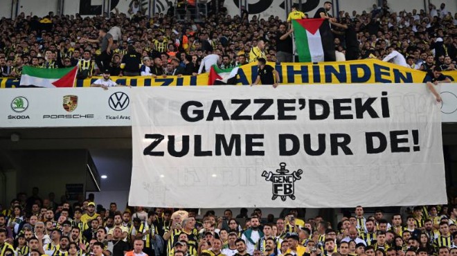 Fenerbahçe tribünlerinden Filistin e destek