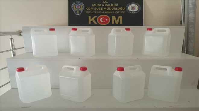 Fethiye de 140 litre etil alkol ele geçirildi!