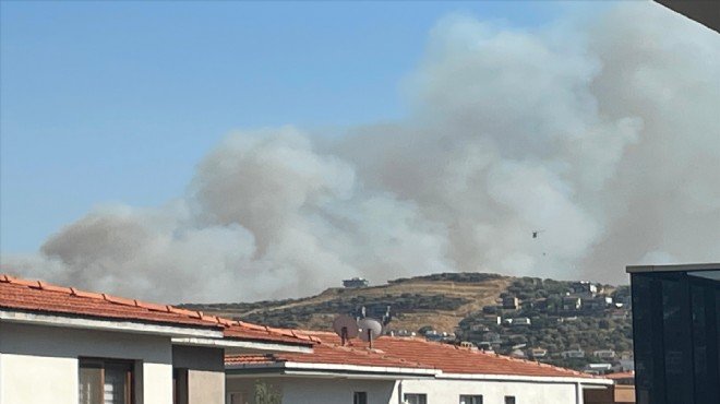 Foça da yangın: Site, tedbir amaçlı boşaltılıyor