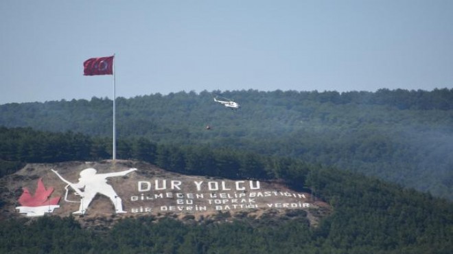 Gelibolu da şehitlik yanıyor: Boğaz trafiğe kapatıldı!