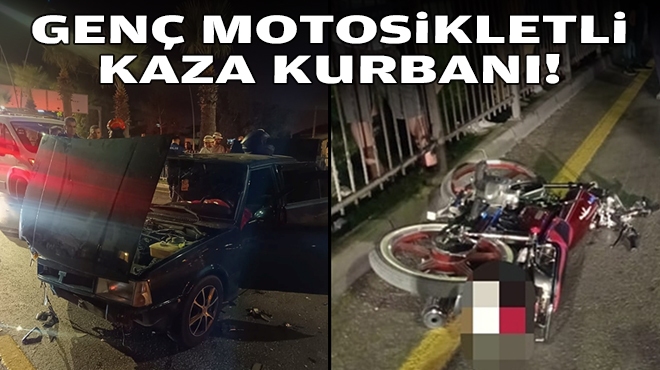 Genç motosikletli kaza kurbanı!