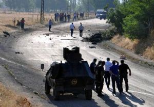 Tunceli de polis aracına bombalı saldırı