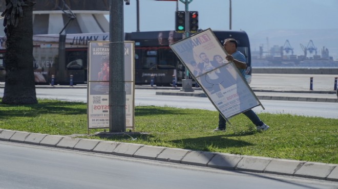 Görüntü kirliliğine savaş açıldı... Karşıyaka da izinsiz afişlere geçit yok!