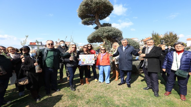 Güzelbahçe’de  zeytinime dokunma  eylemi