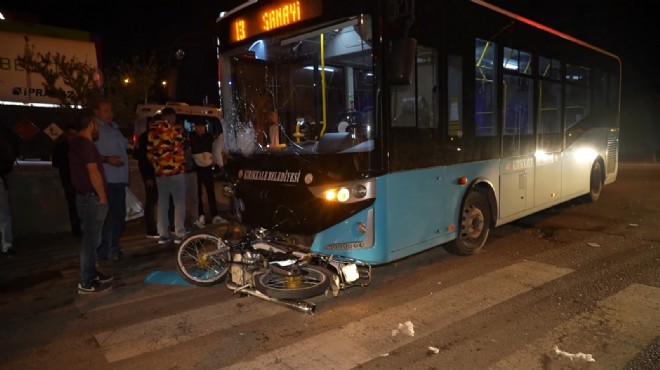 Halk otobüsü ile motosiklet çarpıştı: 1 ölü 1 yaralı