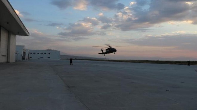 Hamile kadın helikopterle hastaneye ulaştırıldı