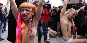 FEMEN üyeleri ‘Yabancılar Şube’yi karıştırdı 