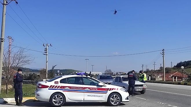 İzmir de helikopter destekli trafik denetimi!